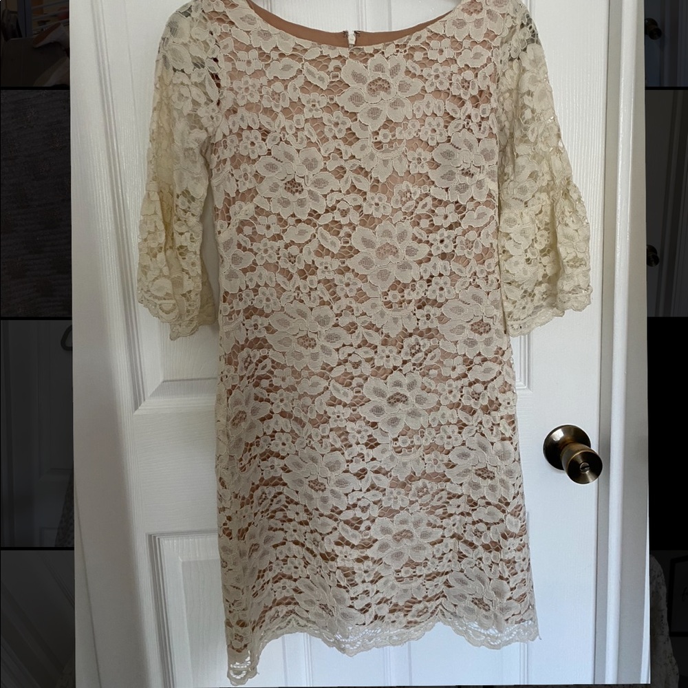 Vince Camuto white lace dress